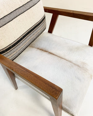 Franco Albini for Knoll Model 48 Chairs in Ivory Calfskin and Isabel Marant Ivory Silk Wool