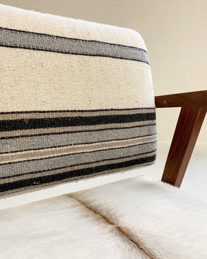 Franco Albini for Knoll Model 48 Chairs in Ivory Calfskin and Isabel Marant Ivory Silk Wool