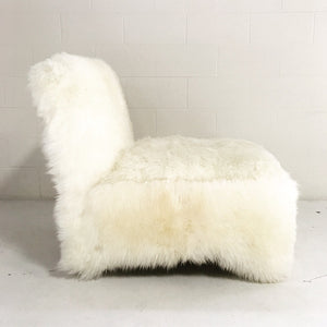 Slipper Chair in New Zealand Sheepskin