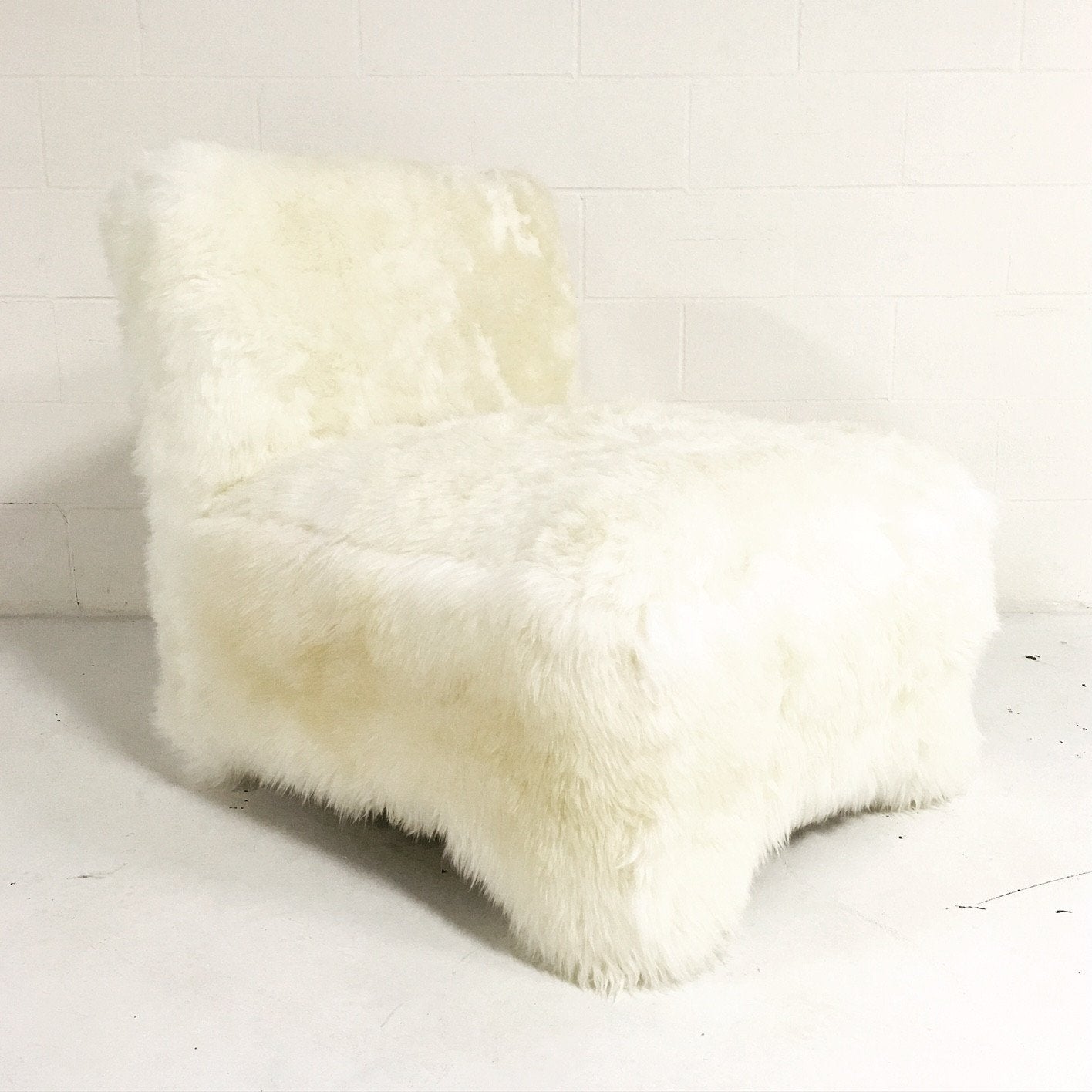 Slipper Chair in New Zealand Sheepskin