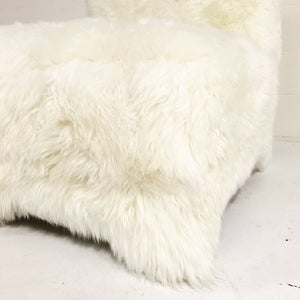 Slipper Chair in New Zealand Sheepskin