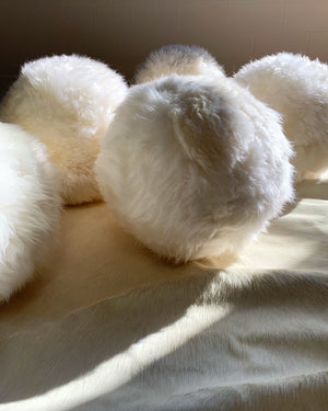 Brazilian Sheepskin Ball Pillow