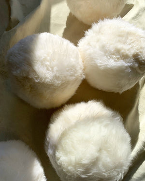Brazilian Sheepskin Ball Pillow