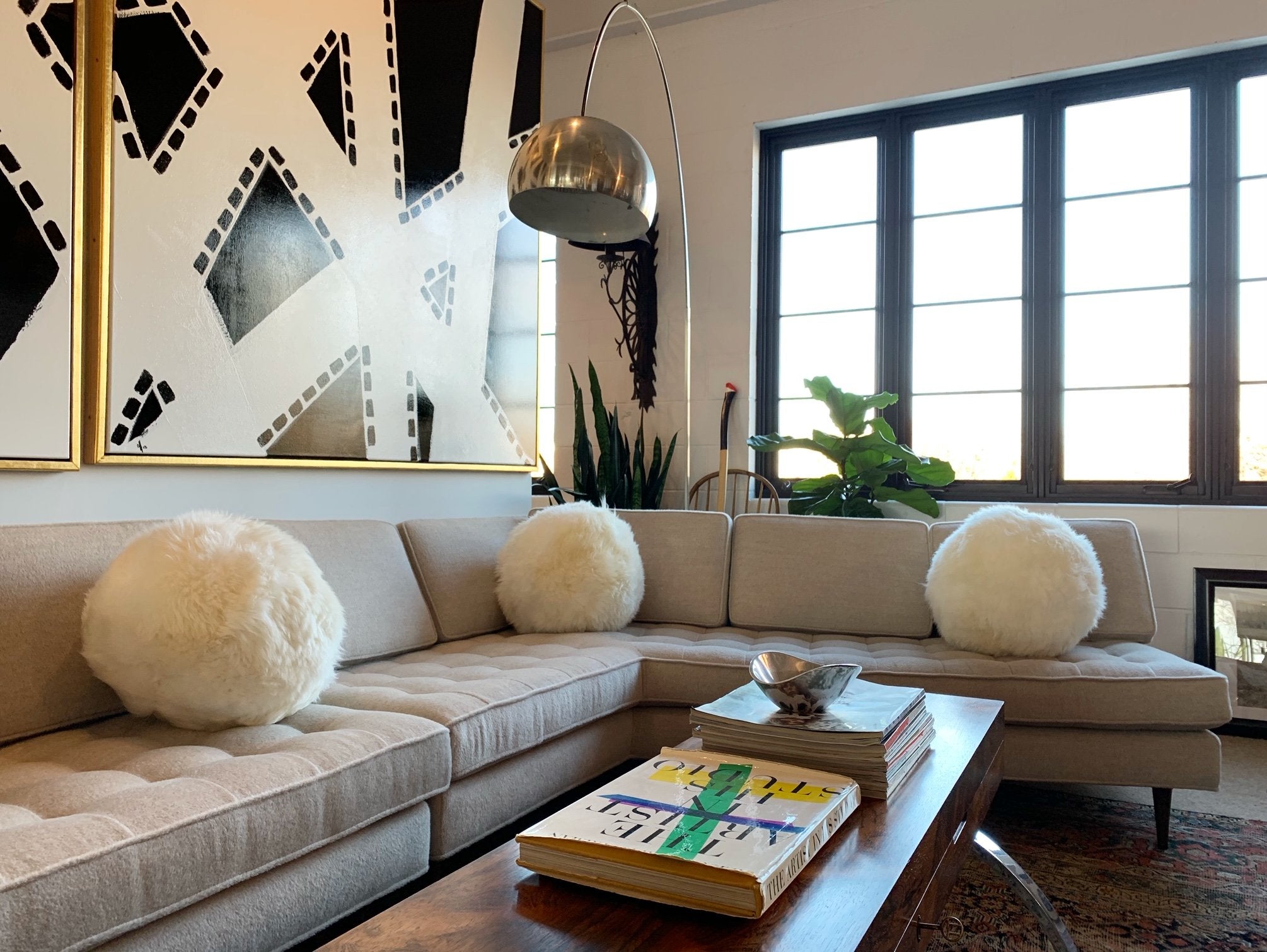 Brazilian Sheepskin Ball Pillow