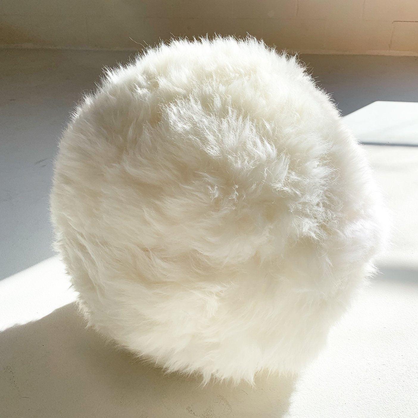 Brazilian Sheepskin Ball Pillow
