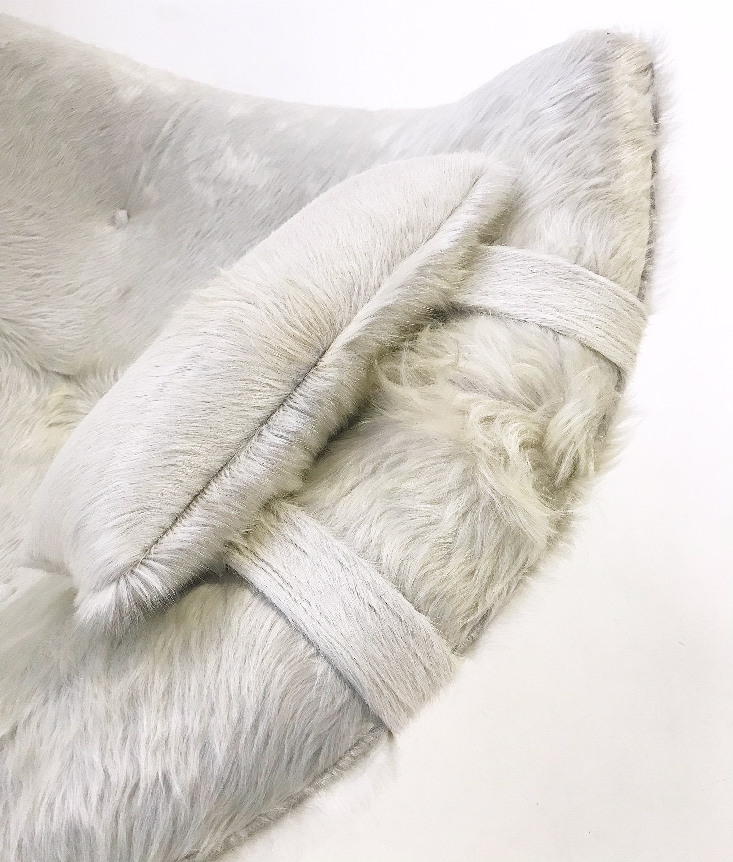 Rare Adrian Pearsall 1828 C Chaise Lounge Chair in Ivory Cowhide