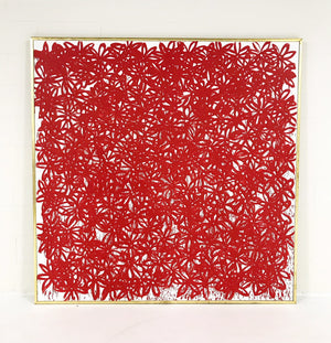 John O'Hara. Daisies, Red. 69x69"