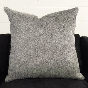 Salt & Pepper Grey Cowhide Pillow