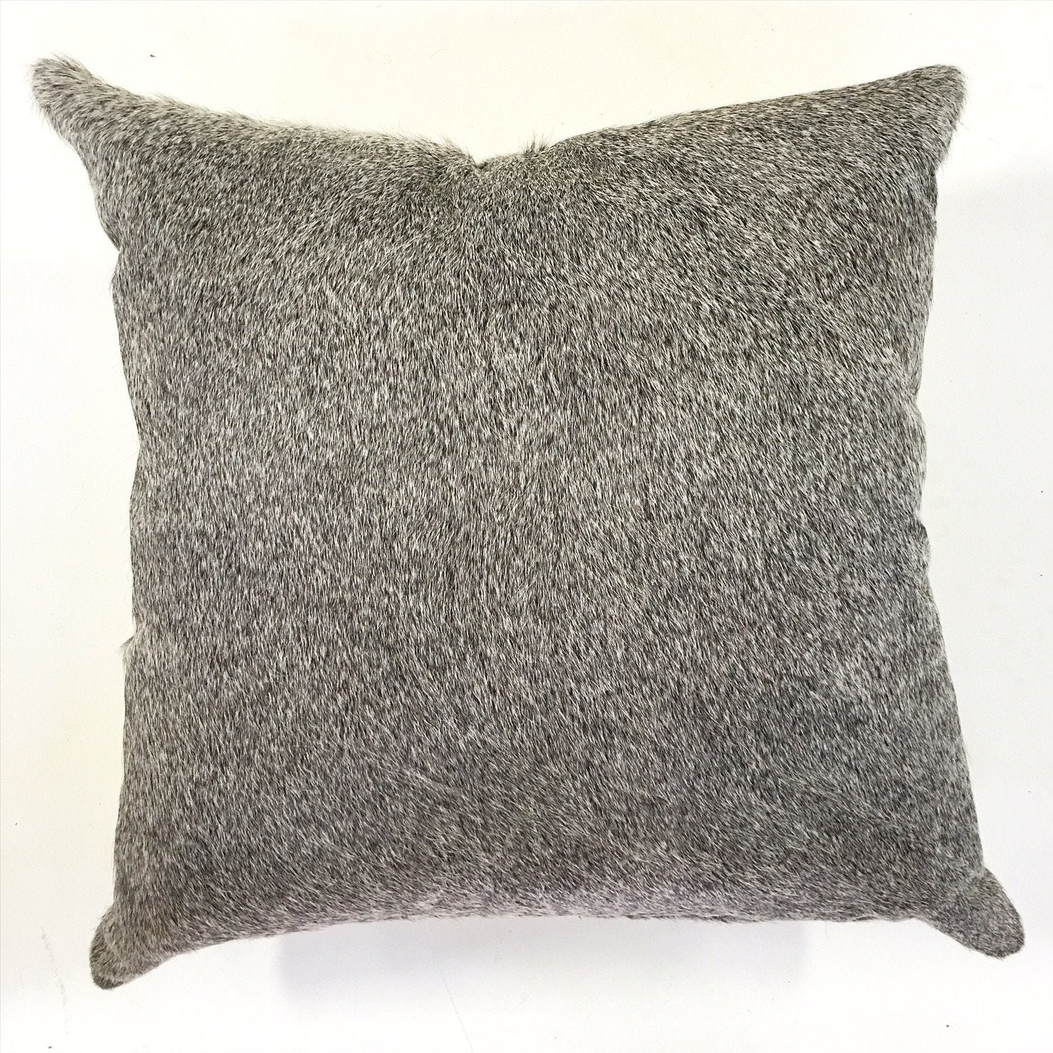 Salt & Pepper Grey Cowhide Pillow