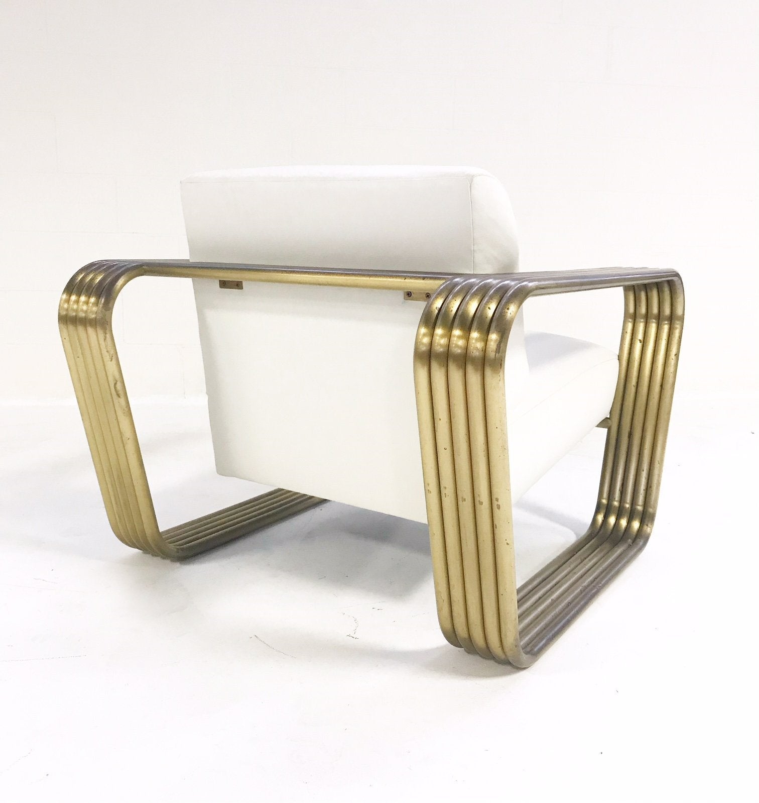 c. 1975 Jay Spectre Lounge Chair with New Zealand Sheepskin Throw