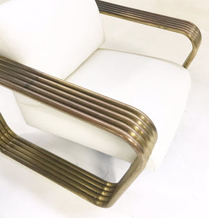 c. 1975 Jay Spectre Lounge Chair with New Zealand Sheepskin Throw