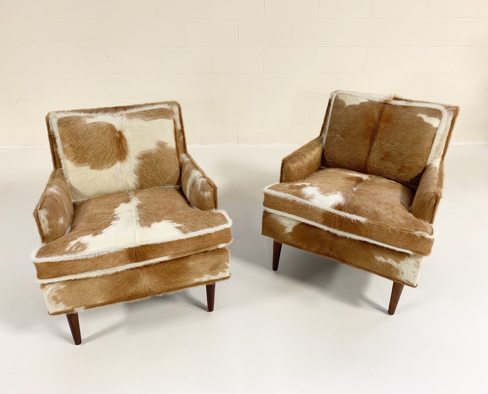 Flair Inc. Lounge Chairs in Brazilian Cowhide