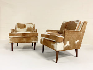 Flair Inc. Lounge Chairs in Brazilian Cowhide