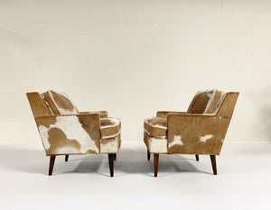 Flair Inc. Lounge Chairs in Brazilian Cowhide