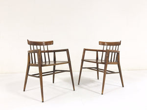 Paul McCobb Captain Chairs with Brazilian Sheepskins