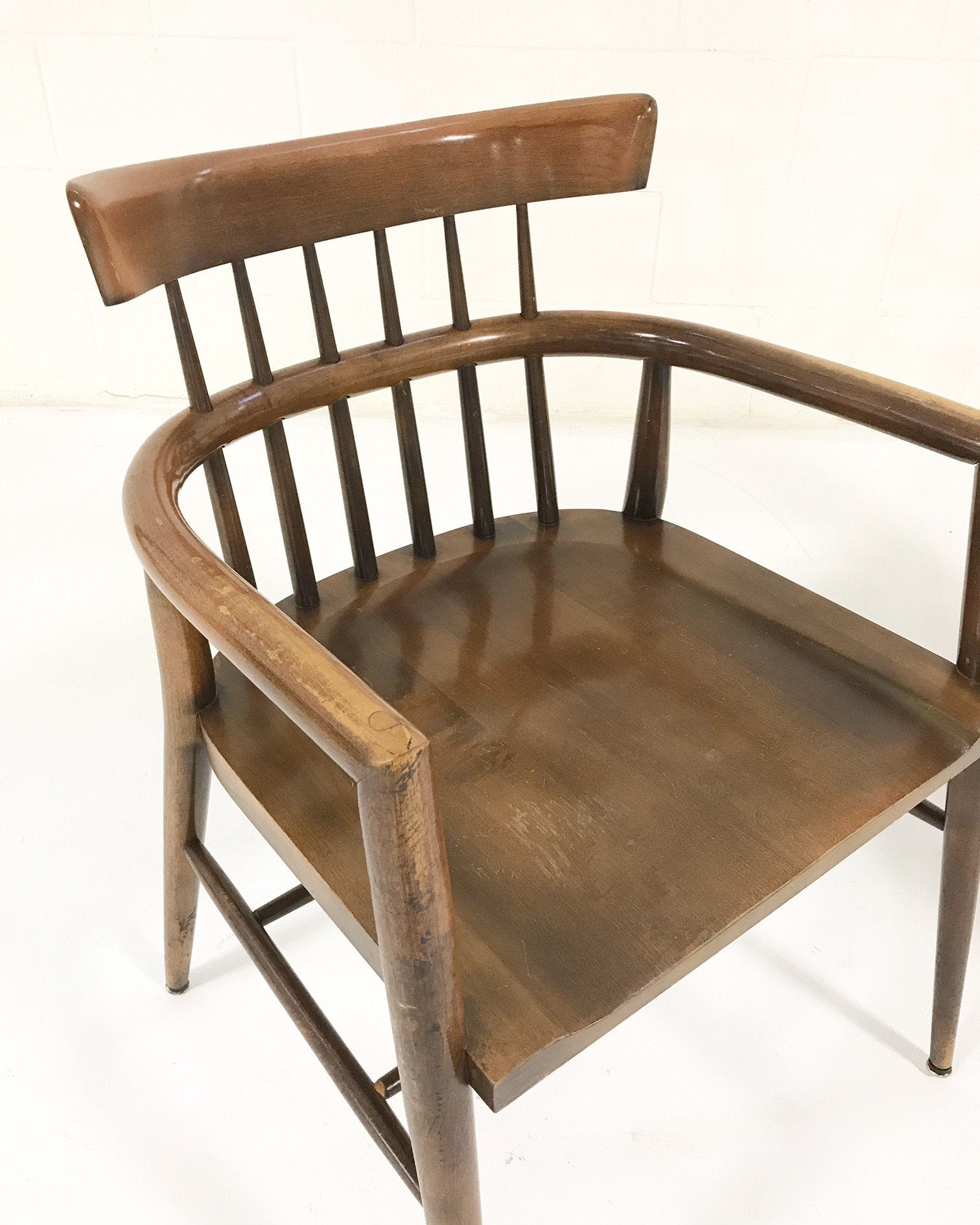 Paul McCobb Captain Chairs with Brazilian Sheepskins