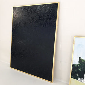 John O'Hara. Daisies, Black on Black. 49.5x61.5"