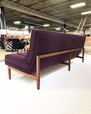 Florence Knoll Sofa in Loro Piana Aubergine Cashmere