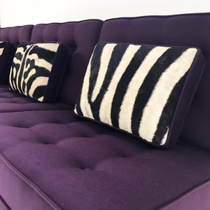 Florence Knoll Sofa in Loro Piana Aubergine Cashmere