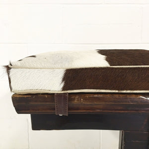 Chinese Altar Bench with Brazilian Cowhide Cushion
