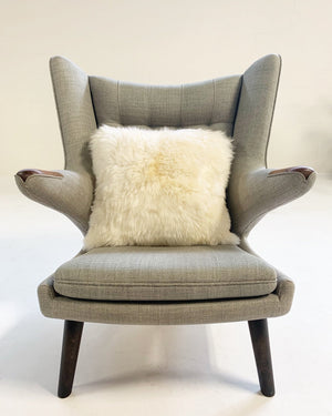 Important Pair of Hans Wegner for A.P. Stolen Papa Bear Chairs with Ottomans