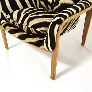 Bill Stephens for Knoll Lounge Chair in Zebra Hide