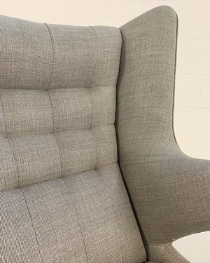 Important Pair of Hans Wegner for A.P. Stolen Papa Bear Chairs with Ottomans