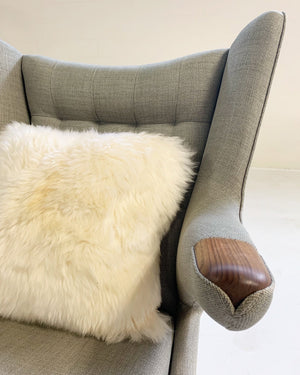 Important Pair of Hans Wegner for A.P. Stolen Papa Bear Chairs with Ottomans