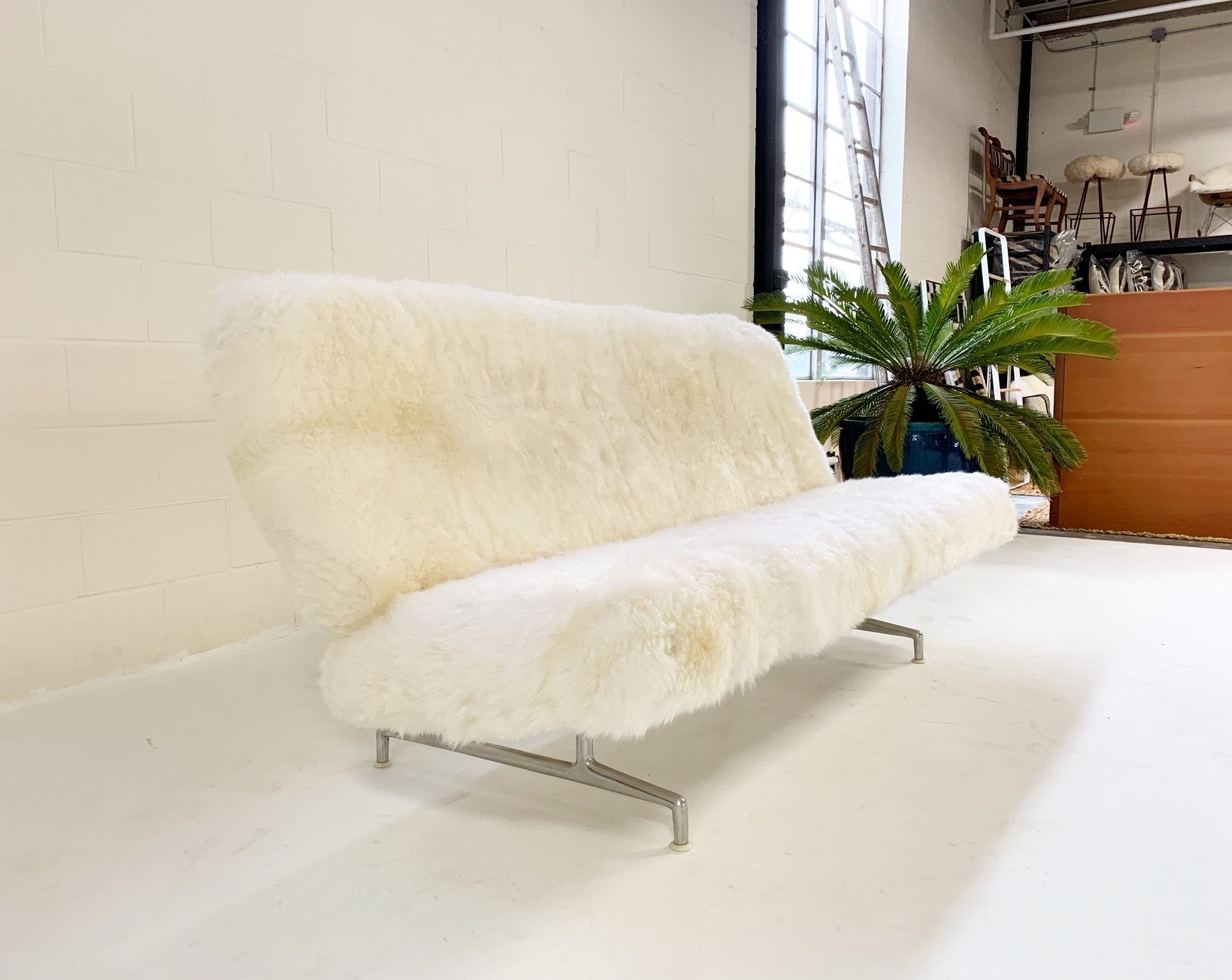 Charles and Ray Eames for Herman Miller Model 3473 Sofa, in Brazilian Sheepskin