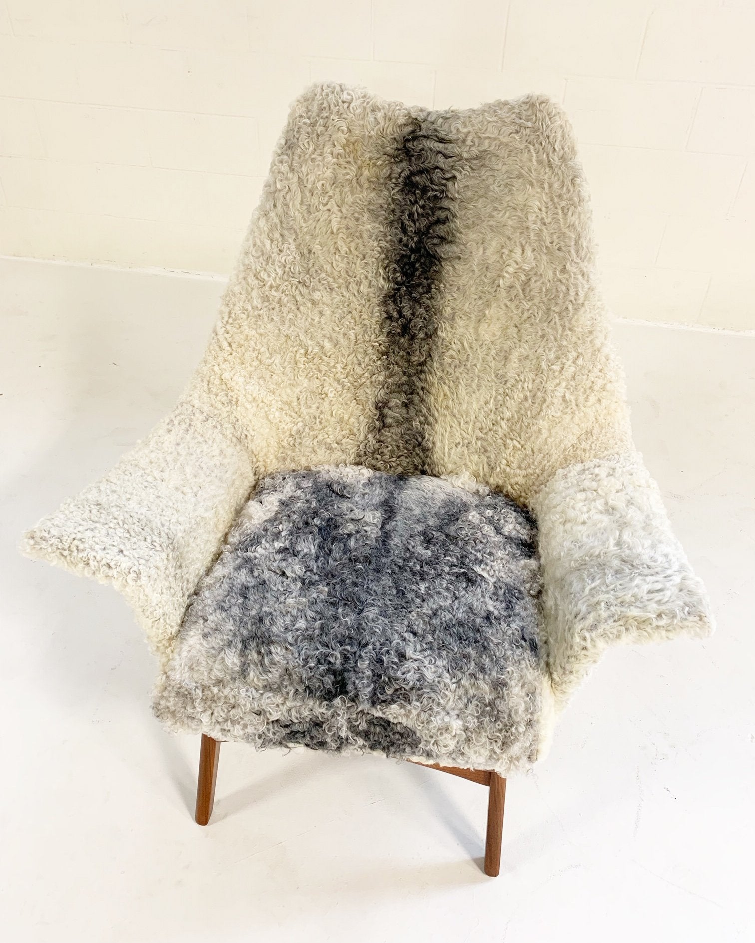Adrian Pearsall for Craft Associates 1611 C Chair in Gotland Sheepskin