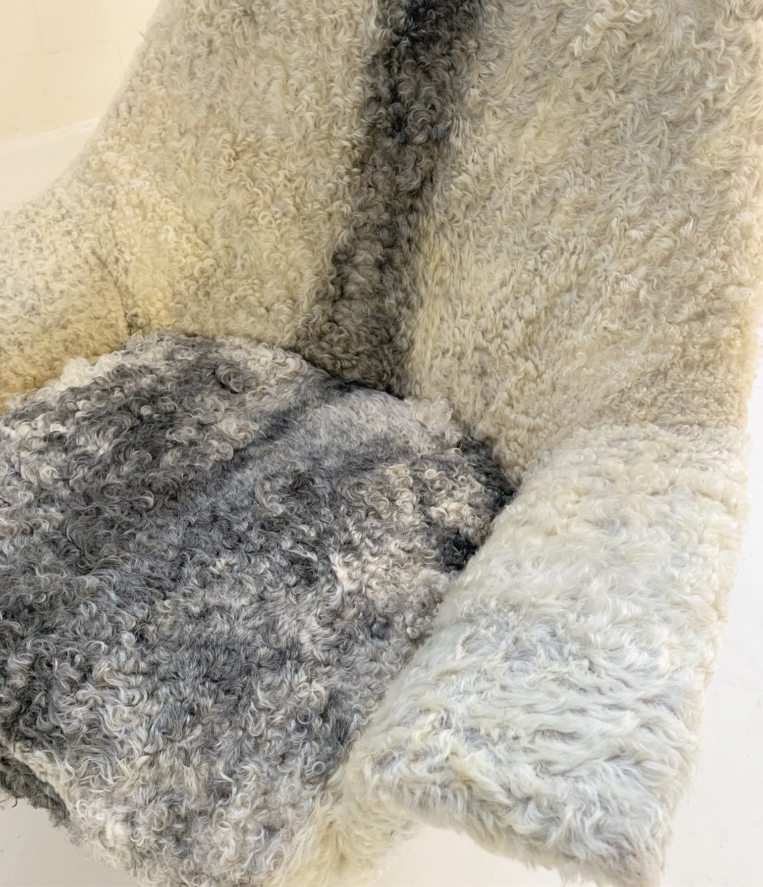 Adrian Pearsall for Craft Associates 1611 C Chair in Gotland Sheepskin