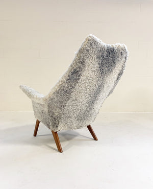 Adrian Pearsall for Craft Associates 1611 C Chair in Gotland Sheepskin
