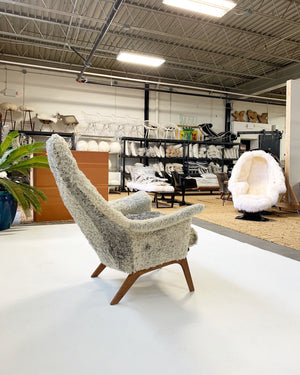 Adrian Pearsall for Craft Associates 1611 C Chair in Gotland Sheepskin