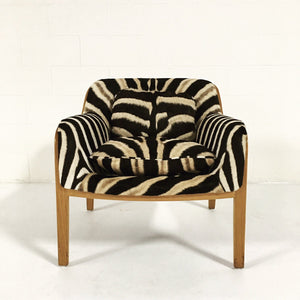 Bill Stephens for Knoll Lounge Chair in Zebra Hide