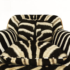 Bill Stephens for Knoll Lounge Chair in Zebra Hide