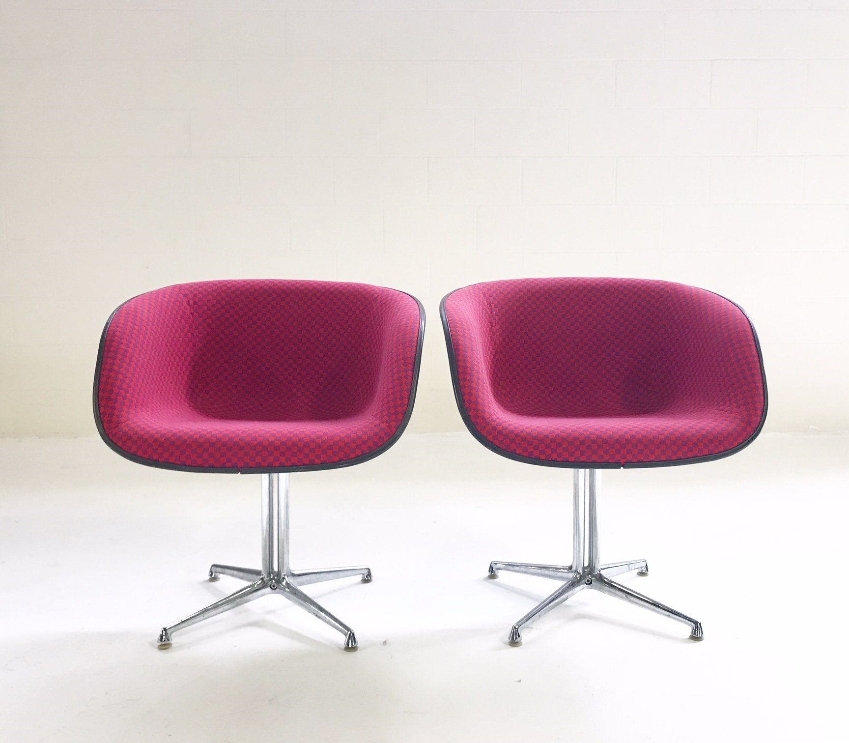 c. 1961 Charles and Ray Eames for Herman Miller La Fonda Chairs with Sheepskins