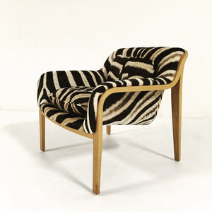 Bill Stephens for Knoll Lounge Chair in Zebra Hide
