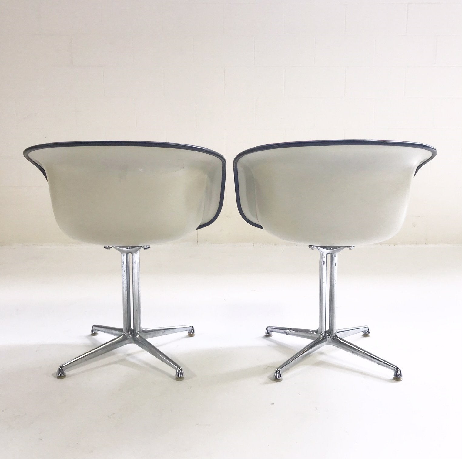 c. 1961 Charles and Ray Eames for Herman Miller La Fonda Chairs with Sheepskins