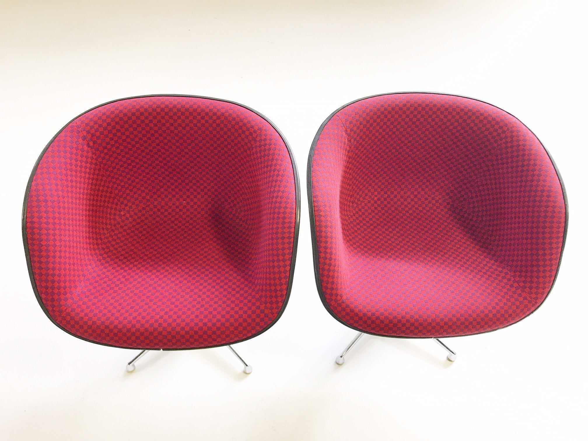 c. 1961 Charles and Ray Eames for Herman Miller La Fonda Chairs with Sheepskins