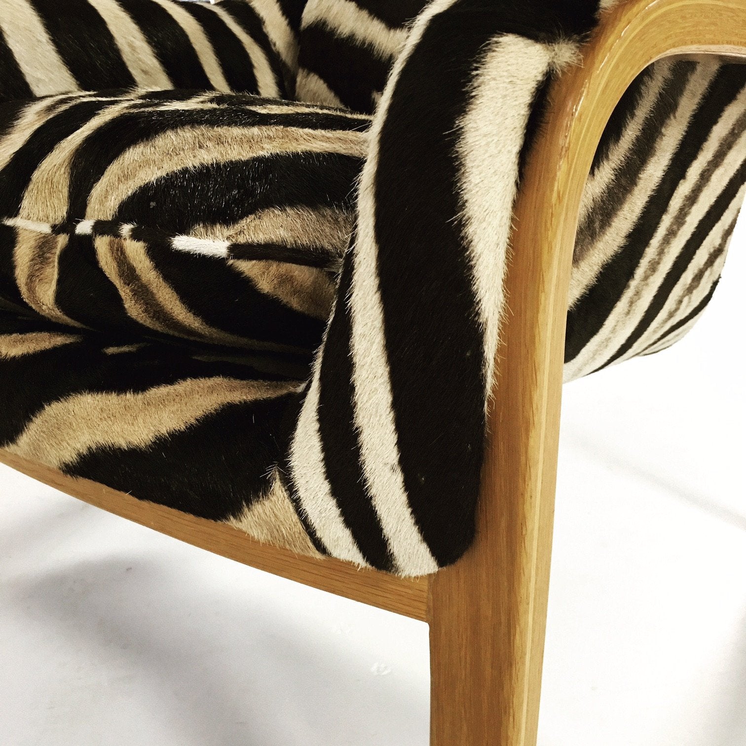 Bill Stephens for Knoll Lounge Chair in Zebra Hide