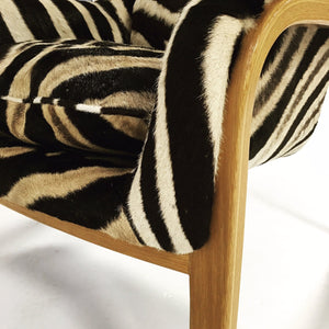 Bill Stephens for Knoll Lounge Chair in Zebra Hide