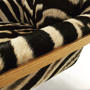 Bill Stephens for Knoll Lounge Chair in Zebra Hide