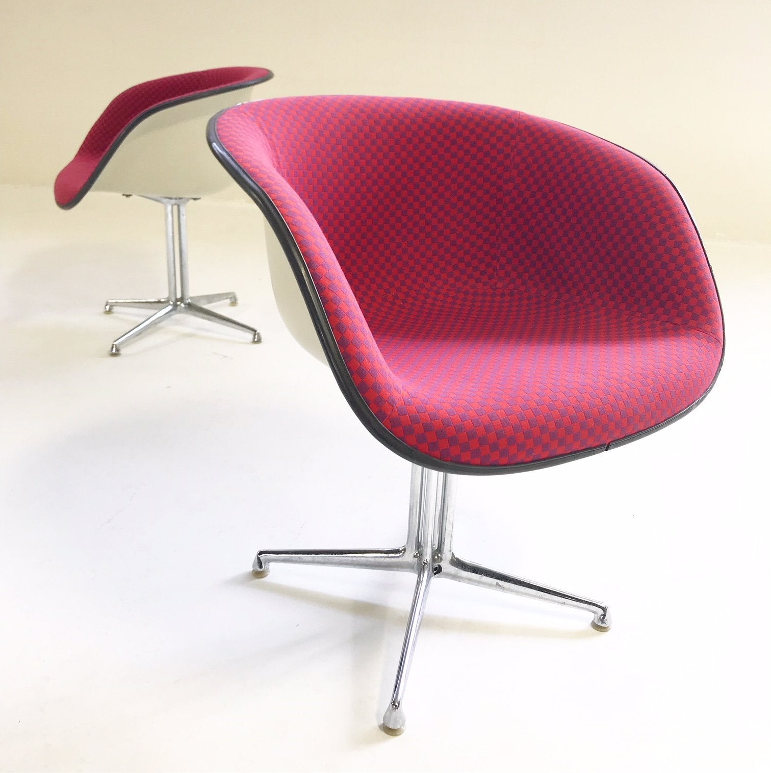 c. 1961 Charles and Ray Eames for Herman Miller La Fonda Chairs with Sheepskins