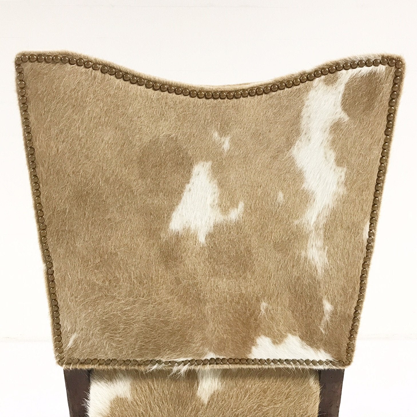 Circa 1770 Italian Walnut Armchair in Brazilian Cowhide