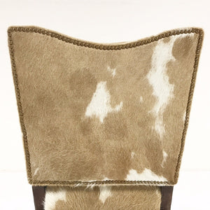 Circa 1770 Italian Walnut Armchair in Brazilian Cowhide