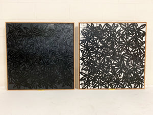 John O'Hara. Daisies, Black and White. 31x31" Pair