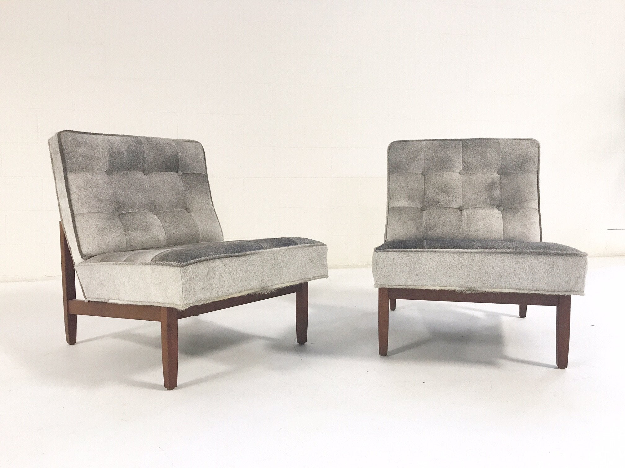 Florence Knoll Lounge Chairs in Brazilian Cowhide