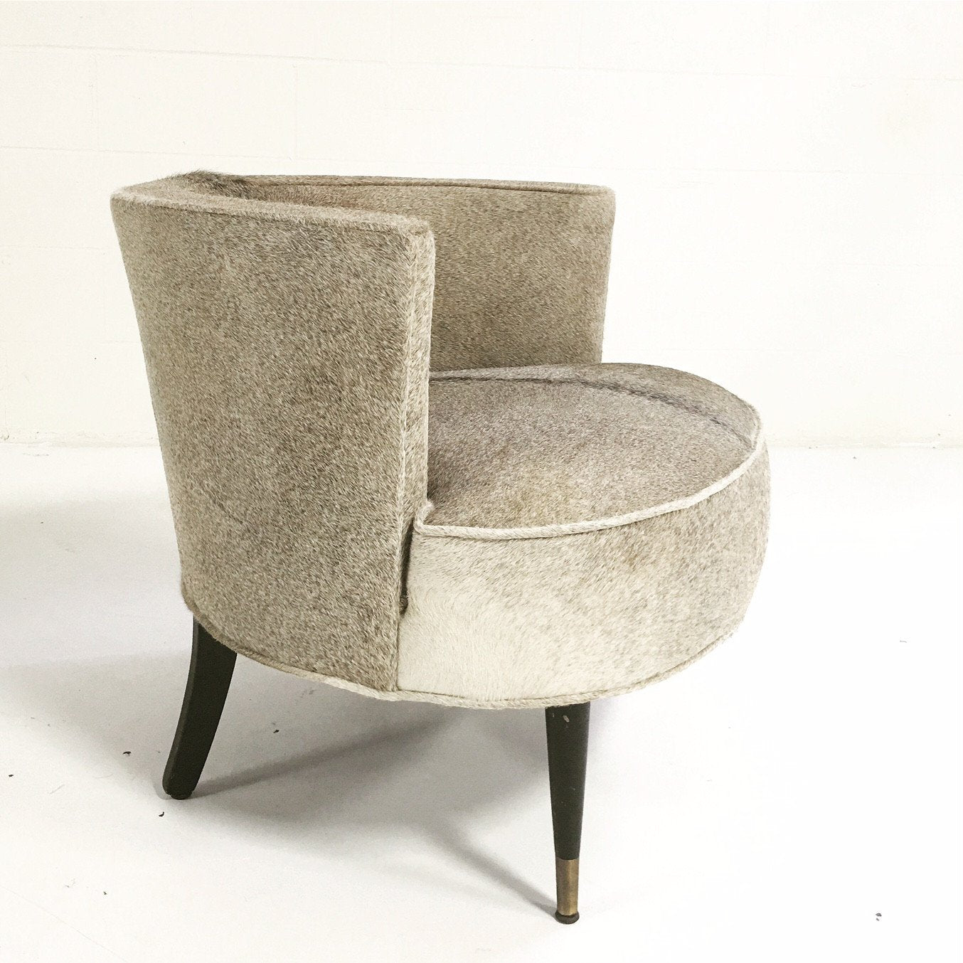 Barrel Chair in Brazilian Cowhide