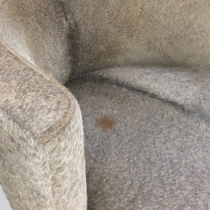 Barrel Chair in Brazilian Cowhide