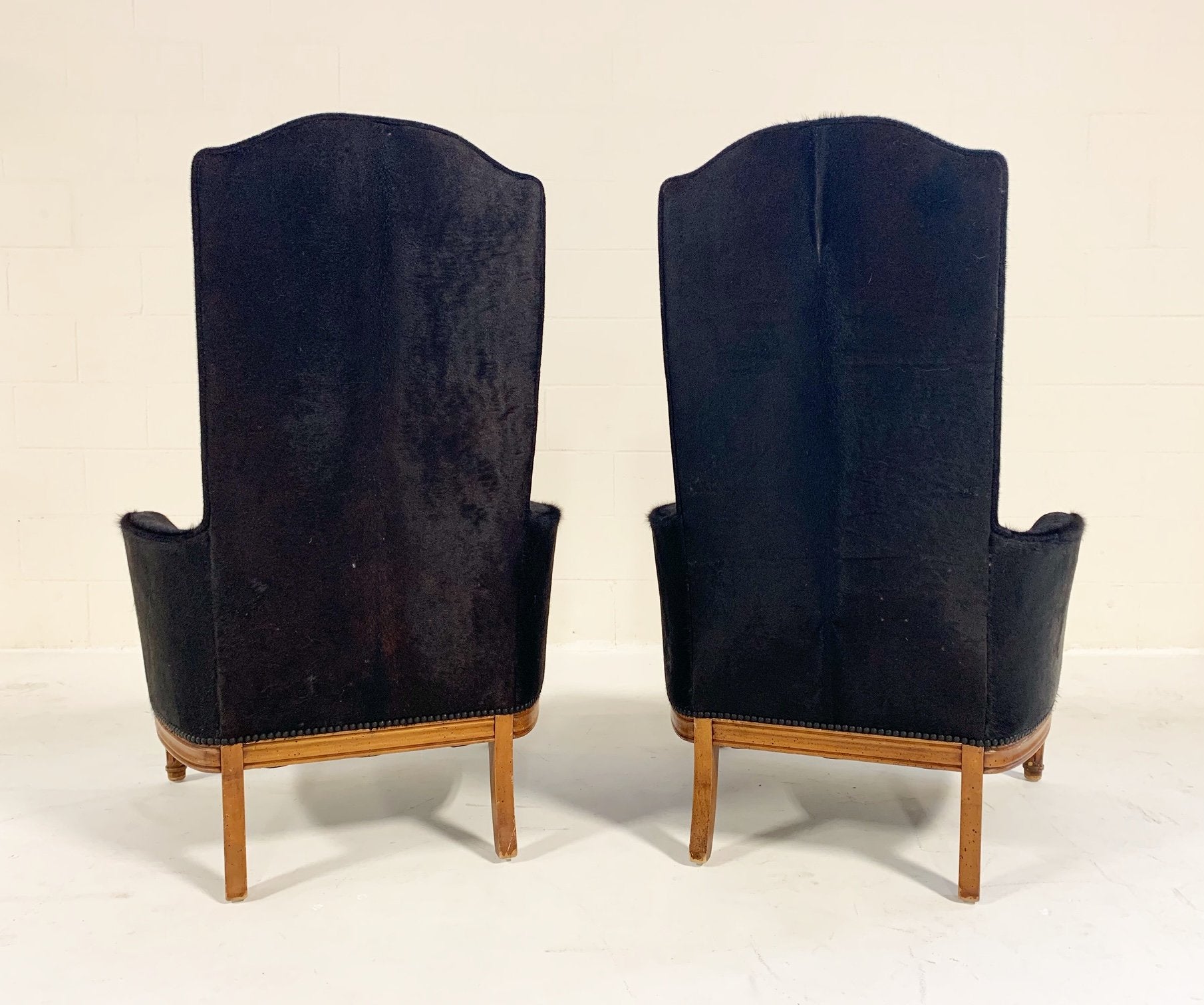 Traditional High Back Armchairs in Brazilian Cowhide